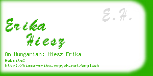 erika hiesz business card